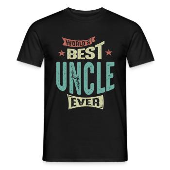 Homme Meilleur oncle jamais drôle Papa / Grand-père - T-shirt homme - noir - Devant - AI Model Male 178 light (178cm)