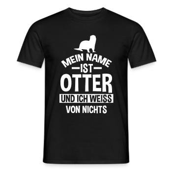 Mein Name ist Otter - Männer T-Shirt - Schwarz - Vorne - AI Model Male 178 light (178cm)