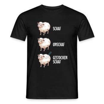 Fotograf Schaf Unschaf Gestochen Schaf Fotografie - Männer T-Shirt - Schwarz - Vorne - AI Model Male 178 light (178cm)