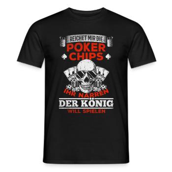 Pokerspieler Poker Glücksspiel Casino Poker König - Männer T-Shirt - Schwarz - Vorne - AI Model Male 178 light (178cm)