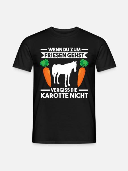 Pferd Friese Pferde Reiten - Männer T-Shirt - Schwarz