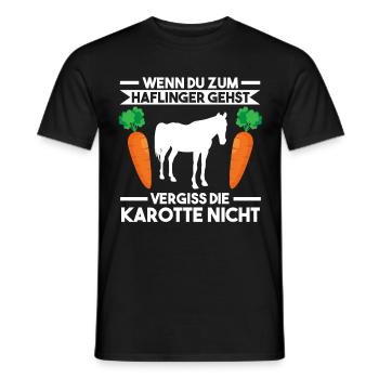 Pferd Haflinger Pferde Reiten - Männer T-Shirt - Schwarz - Vorne - AI Model Male 178 light (178cm)