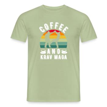 Krav Maga Israelische Kampfkunst Geschenk - Männer T-Shirt - Sage - Vorne - AI Model Male 178 light (178cm)