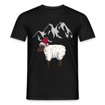 Autriche, Alpes, Montagnes, Montagnes, Mouton, Mouton, Alm - T-shirt homme - noir - Devant - AI Model Male 178 light (178cm)