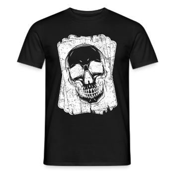 Joueur de poker Cartes à jouer Poker Skull - T-shirt homme - noir - Devant - AI Model Male 178 light (178cm)
