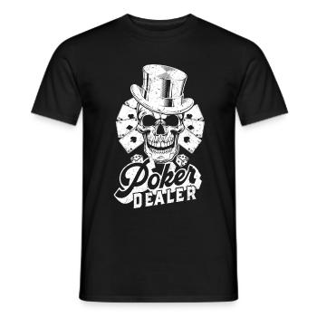 Pokerspieler Poker Glücksspiel Casino Pokerhändler - Männer T-Shirt - Schwarz - Vorne - AI Model Male 178 light (178cm)