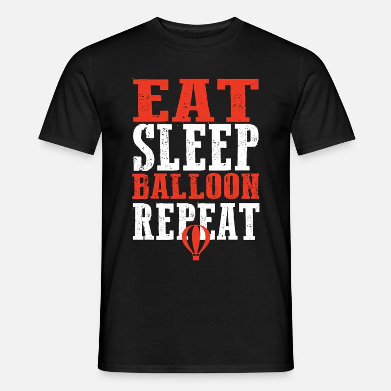 Eat Sleep Balloon Repeat - Männer T-Shirt - Schwarz