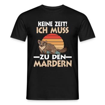 Marder - Männer T-Shirt - Schwarz - Vorne - AI Model Male 178 light (178cm)