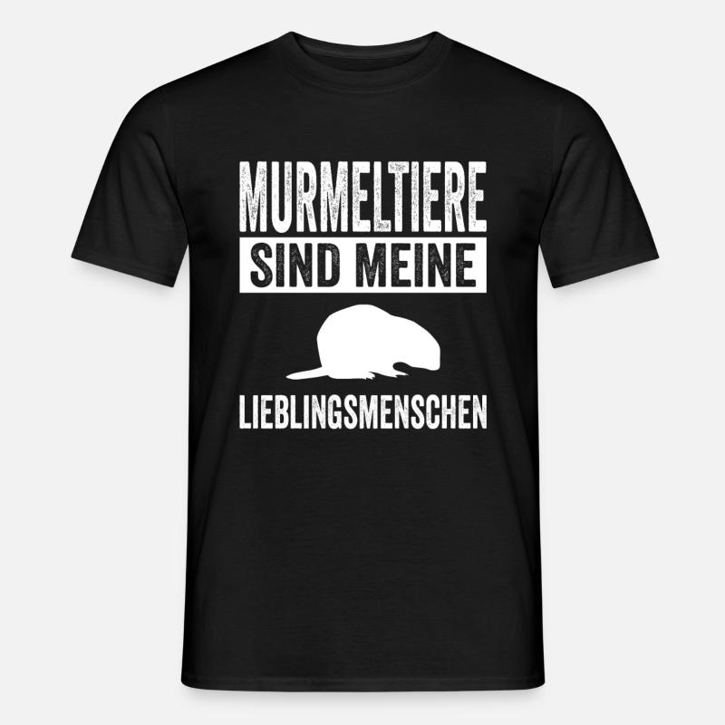 Murmeltier - Männer T-Shirt - Schwarz