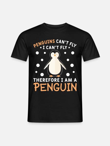 Pinguin Pinguine Penguin Pinguinliebhaber - Männer T-Shirt - Schwarz
