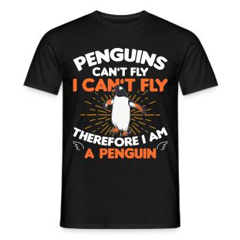 Penguin Penguin Penguin Penguin Lovers - Men's T-Shirt - black - Front - AI Model Male 178 light (178cm)
