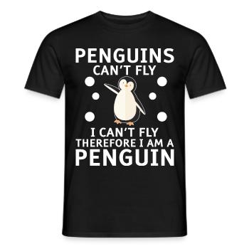 Penguin Penguin Penguin Penguin Lovers - Men's T-Shirt - black - Front - AI Model Male 178 light (178cm)