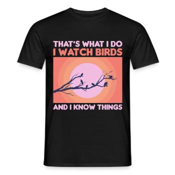Ornithologue Ornithologue Ornithologue Ornithologue - T-shirt homme - noir - Devant - AI Model Male 178 light (178cm)