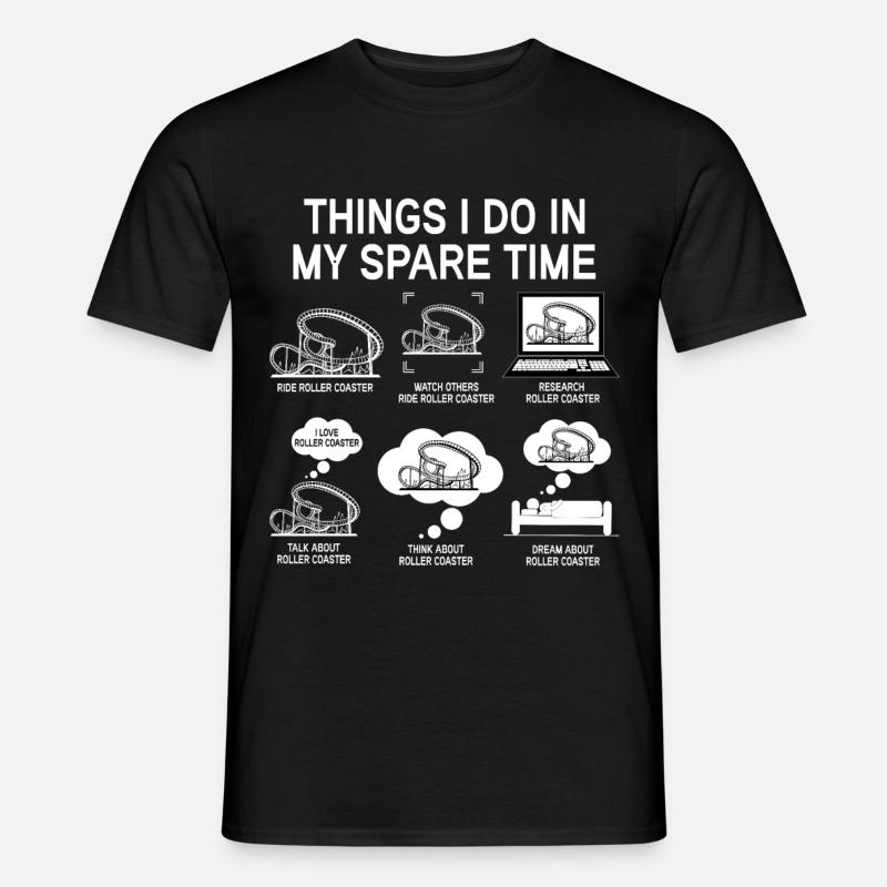Rollercoaster Parc d’attractions Rollercoaster Ride - T-shirt homme - noir