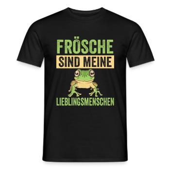 Frösche Frosch - Männer T-Shirt - Schwarz - Vorne - AI Model Male 178 light (178cm)