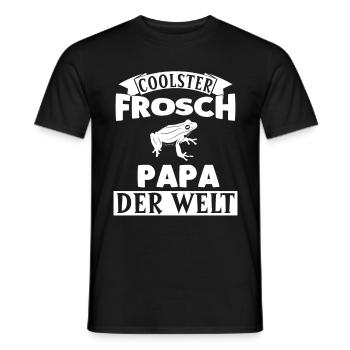 Frösche Frosch Papa - Männer T-Shirt - Schwarz - Vorne - AI Model Male 178 light (178cm)