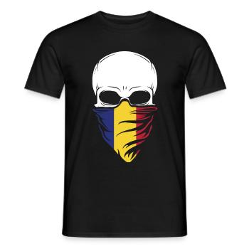 Dia De Los Muertos - Romania Skull - Männer T-Shirt - Schwarz - Vorne - AI Model Male 178 light (178cm)
