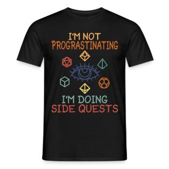 Pen and Paper Role-Playing Game Board Game Fantasy Rpg - Men's T-Shirt - black - Front - AI Model Male 178 light (178cm)