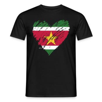 Suriname - T-shirt homme - noir - Devant - AI Model Male 178 light (178cm)