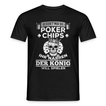 Poker Kartenspiel Poker Glücksspiel Casino Poker - Männer T-Shirt - Schwarz - Vorne - AI Model Male 178 light (178cm)