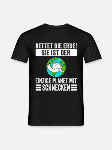 Umweltschutz Schnecke Schnecken - Männer T-Shirt - Schwarz