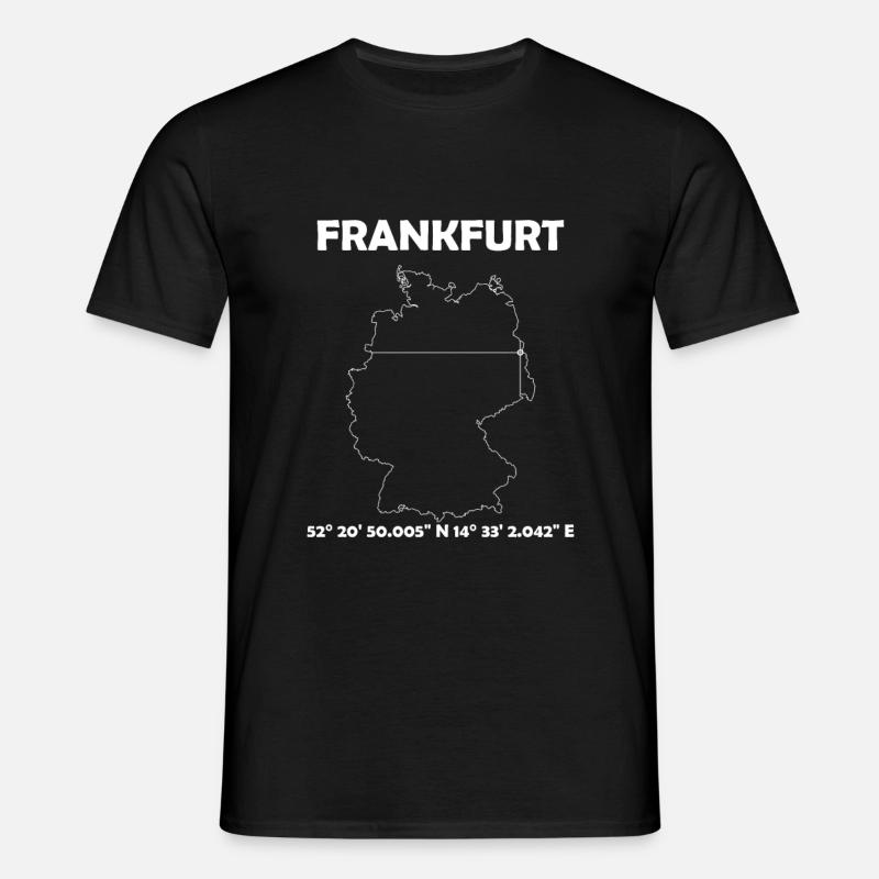 Frankfurt (Oder) Map - Men's T-Shirt - black