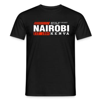 Unique Kenya Gift Idea - Männer T-Shirt - Schwarz - Vorne - AI Model Male 178 light (178cm)