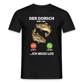 Angeln Angler Dorsch Fischer - Männer T-Shirt - Schwarz - Vorne - AI Model Male 178 light (178cm)