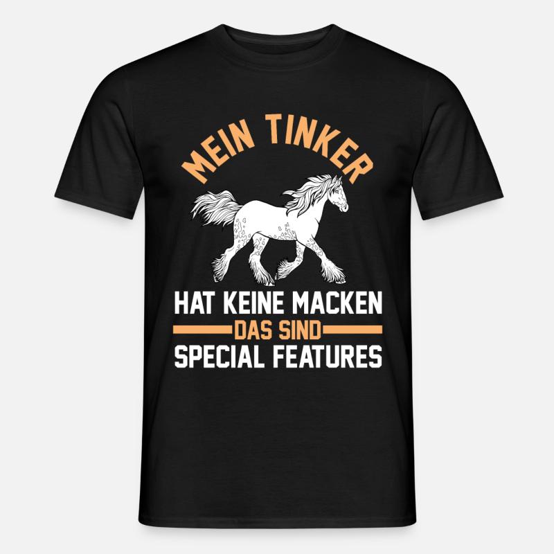 Reiter Pferd Tinker - Männer T-Shirt - Schwarz
