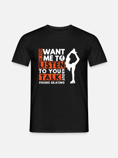 Eislaufen Eisläuferin Schlittschuh - Männer T-Shirt - Schwarz