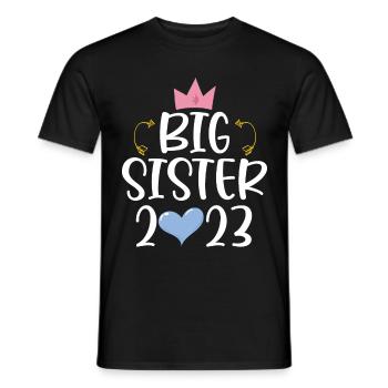 Große Schwester 2023 Großes Schwesterchen 23 - Männer T-Shirt - Schwarz - Vorne - AI Model Male 178 light (178cm)