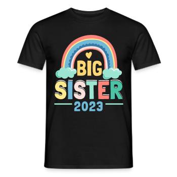 Große Schwester 2023 Große Schwester 23 - Männer T-Shirt - Schwarz - Vorne - AI Model Male 178 light (178cm)