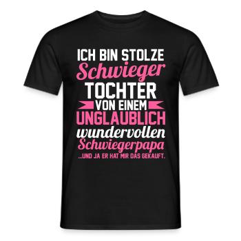 Schwiegertochter - Männer T-Shirt - Schwarz - Vorne - AI Model Male 178 light (178cm)