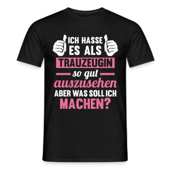 Trauzeugin - Männer T-Shirt - Schwarz - Vorne - AI Model Male 178 light (178cm)
