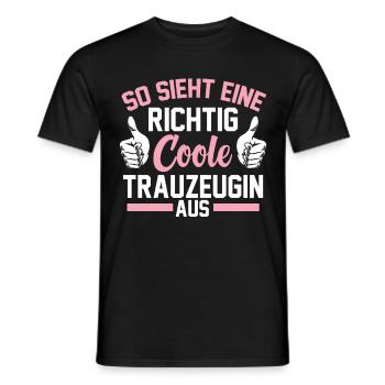 Coole Trauzeugin - Männer T-Shirt - Schwarz - Vorne - AI Model Male 178 light (178cm)