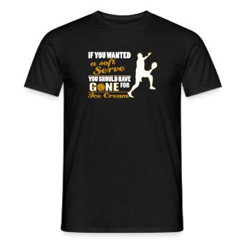 Padel Paddel Tennis Sport Eis Eiscreme I Geschenk - Männer T-Shirt - Schwarz - Vorne - AI Model Male 178 light (178cm)