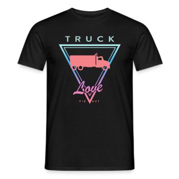Vintage Truck Love - Männer T-Shirt - Schwarz - Vorne - AI Model Male 178 light (178cm)