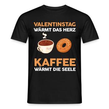 Kaffee Liebe Valentinstag - Männer T-Shirt - Schwarz - Vorne - AI Model Male 178 light (178cm)
