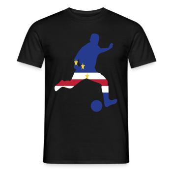 Cape Verde Soccer Tee - Männer T-Shirt - Schwarz - Vorne - AI Model Male 178 light (178cm)