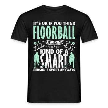 Drôle de dire floorball floorball - T-shirt homme - noir - Devant - AI Model Male 178 light (178cm)