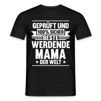 Werdende Mama Schwanger - Männer T-Shirt - Schwarz - Vorne - AI Model Male 178 light (178cm)