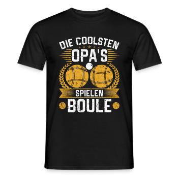 Die coolsten Opa´s spielen Boule Petanque - Männer T-Shirt - Schwarz - Vorne - AI Model Male 178 light (178cm)
