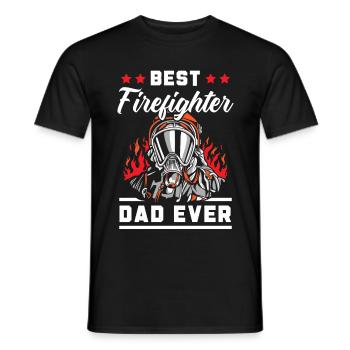 Bester Feuerwehrmann Papa Jeder Vatertag - Männer T-Shirt - Schwarz - Vorne - AI Model Male 178 light (178cm)