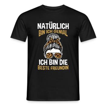 Beste Freundin - Männer T-Shirt - Schwarz - Vorne - AI Model Male 178 light (178cm)