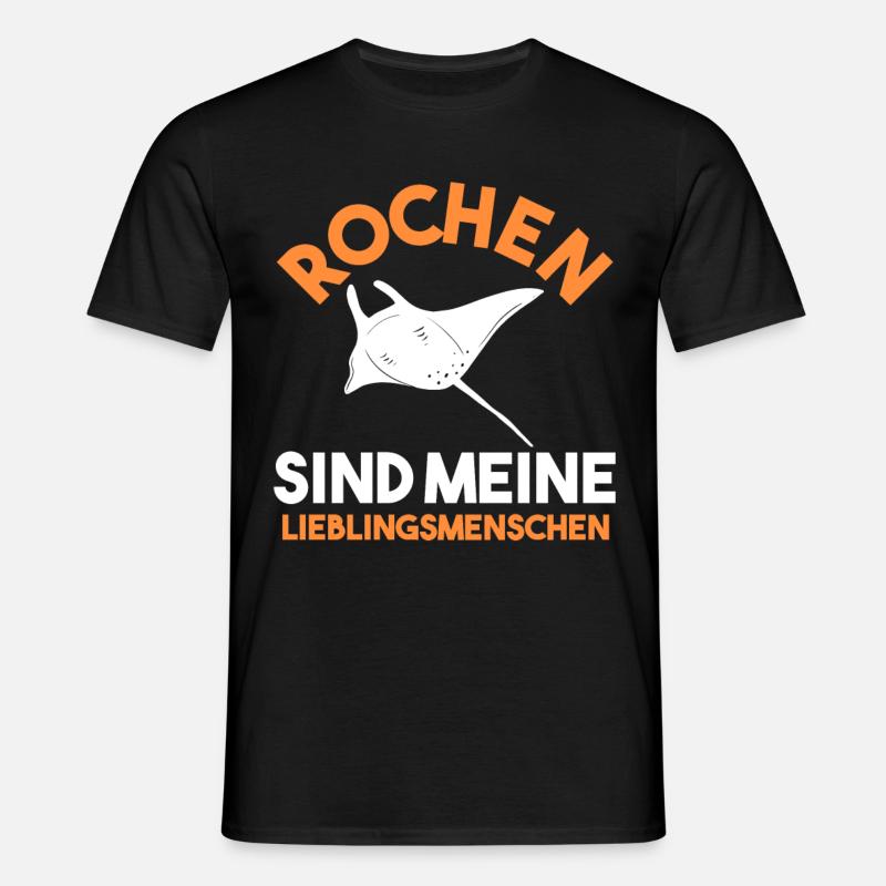 Rochen Mantarochen - Männer T-Shirt - Schwarz