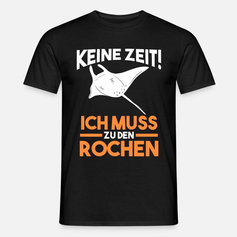 Rochen - Männer T-Shirt - Schwarz