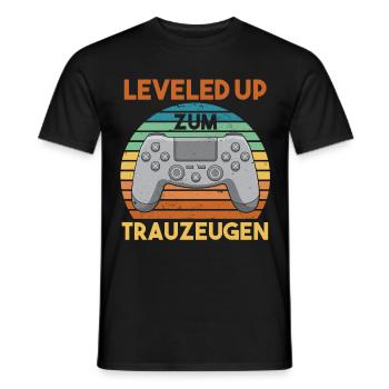 Zocket Gaming Gamer Hochzeit Trauzeuge - Männer T-Shirt - Schwarz - Vorne - AI Model Male 178 light (178cm)