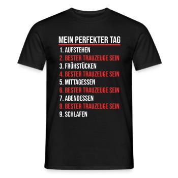Trauzeuge - Männer T-Shirt - Schwarz - Vorne - AI Model Male 178 light (178cm)