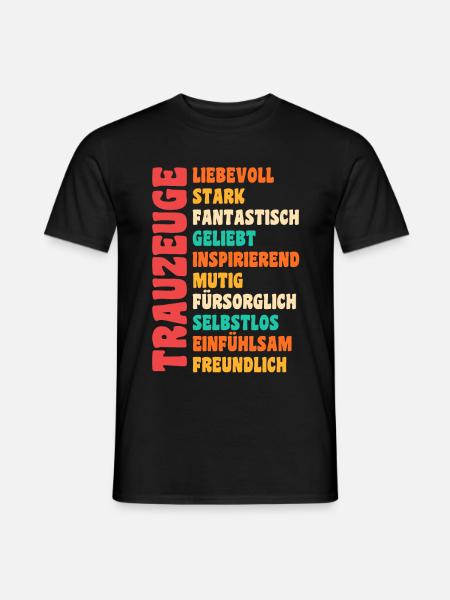Junggesellinnenabschied Trauzeuge - Männer T-Shirt - Schwarz