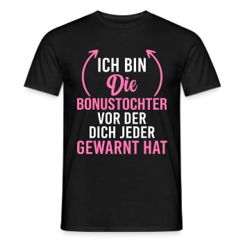 Bonustochter Stieftochter - Männer T-Shirt - Schwarz - Vorne - AI Model Male 178 light (178cm)